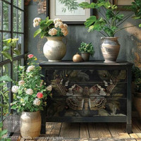 Kuitupaperi 59x84 cm - Re-Design Decoupage Fiber Butterfly Conservatory Tales
