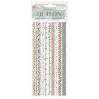 Siirtokuva 10x21 cm - Stamperia Venice City of Art Rub-On Stripes