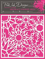 Sabluuna 15x15 cm - Pink Ink Designs Abstract Snowflakes Stencil