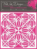 Sabluuna 15x15 cm - Pink Ink Designs Holly Medallion Stencil