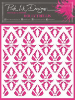 Sabluuna 15x15 cm - Pink Ink Designs Holly Trellis Stencil