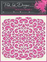 Sabluuna 15x15 cm - Pink Ink Designs Ocean Twirls Stencil