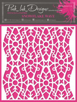 Sabluuna 15x15 cm - Pink Ink Designs Snowflake Wave Stencil