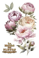 Siirtokuva 30x60 cm - Papers For You Decor Transfers Peonies 3 pcs