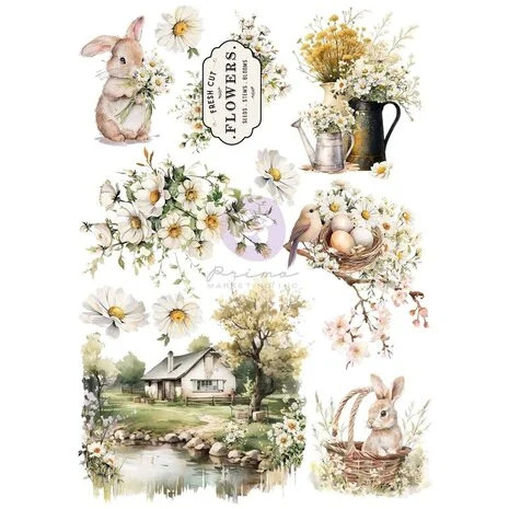 Siirtokuva 21x29 cm - Re-Design with Prima Marketing Among the Wildflowers Transfer 
