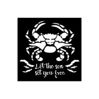 Sabluuna 12x12 cm - Stamperia Silent Sea Village Thick Stencil Crab