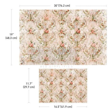 Kuitupaperisetti - Re-Design Blushing Bloom Double Delight Decoupage Fiber Paper Set