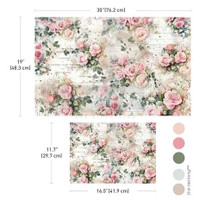 Kuitupaperisetti - Re-Design Rosy Reverie Double Delight Decoupage Fiber Paper Set