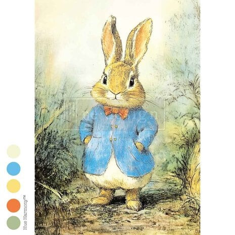 Kuitupaperi A3,Re-Design with Prima Bunny Hollow Decoupage Fiber