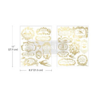 Vesisiirtokuva 27x42 cm - Re-Design with Prima Chant Du Matin H2O Transfers Gold