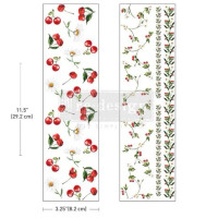 Siirtokuva 29x16 cm, Re-Design with Prima Daisy Cherry Delight Luxe Transfers 