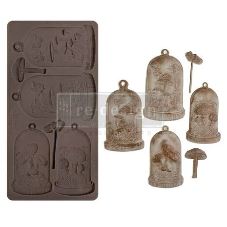 Koristemuotti 12x25 cm - Re-Design Decor Moulds Enchanted Shroom