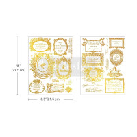 Vesisiirtokuva 27x42 cm - Re-Design with Prima Fleur De Minuit H2O Transfers Gold