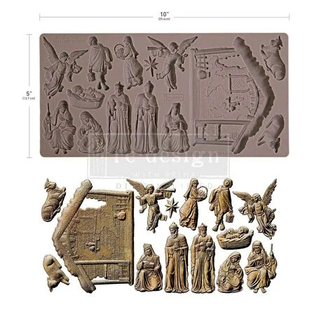 Koristemuotti 12x25 cm - Re-Design with Prima Holy Night Nativity Decor Moulds