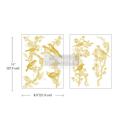 Foliosiirtokuva 27x42 cm - Re-Design with Prima Kacha Middy Foil Transfers Golden Serenade
