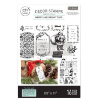 Leimasinsetti 21x27 cm - Decor Clear Stamps Merry and Bright Tags