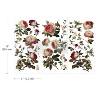Siirtokuva 30x45 cm - Re-Design with Prima Small Transfers Midnight Rose