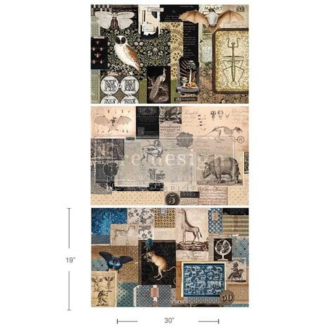 Kuitupaperi 76x144 cm - Re-Design Decoupage Fiber Paper Mystic Manuscripts