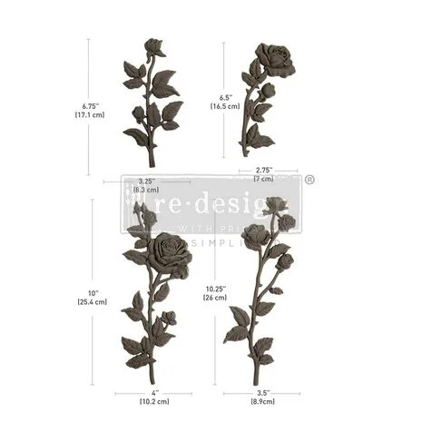 Huonekalukoriste 4 kpl - Re-Design with Prima Decor Poly Petals in Harmony