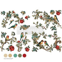 Siirtokuva 60x88 cm - Re-Design with Prima Rosette Aviary Decor Transfers