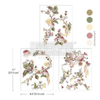 Siirtokuva 27x60 cm - Re-Design with Prima Rosette Royale Middy Transfers