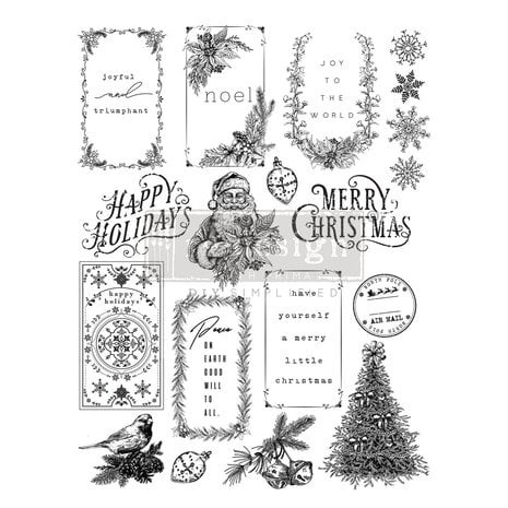 Leimasinsetti 21x27 cm - Decor Clear Stamps Santa's Helper Tags