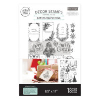 Leimasinsetti 21x27 cm - Decor Clear Stamps Santa's Helper Tags