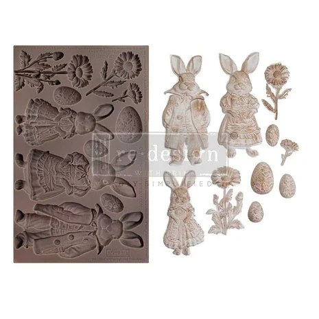 Koristemuotti 12x20 cm - Re-Design with Prima Decor Moulds Springtime Bunny