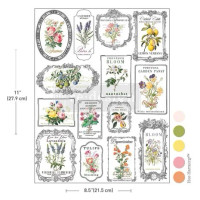 Vesisiirtokuva 21x27 cm, Re-Design with Prima Whispers & Petals H2O Transfers Single Sheet