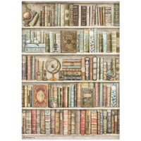 Riisipaperi 21x29 cm - Stamperia Bookshelf Rice Paper
