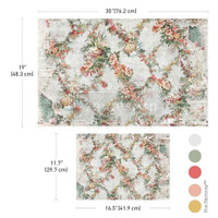Kuitupaperisetti - Re-Design Jardin Fleuri Double Delight Decoupage Fiber Paper Set