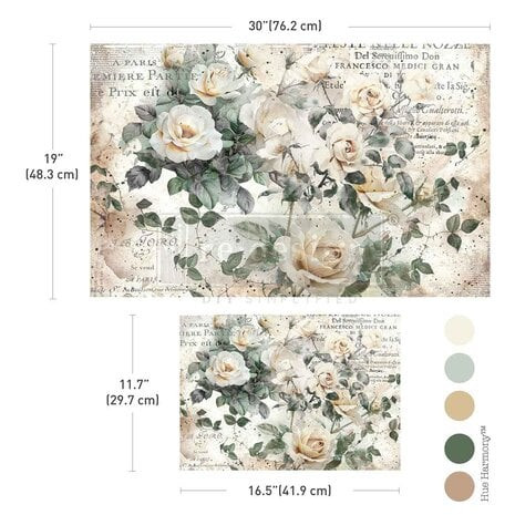 Kuitupaperisetti - Re-Design My Garden Whimsy Double Delight Decoupage Fiber Paper Set