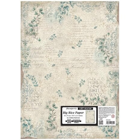 Riisipaperi 50x70 cm - Stamperia Art Stories Big Rice Paper Leaves Pattern