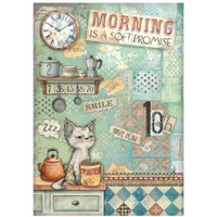 Riisipaperi 21x29 cm - Stamperia Furry Friends Rice Paper Morning is a Soft Promise
