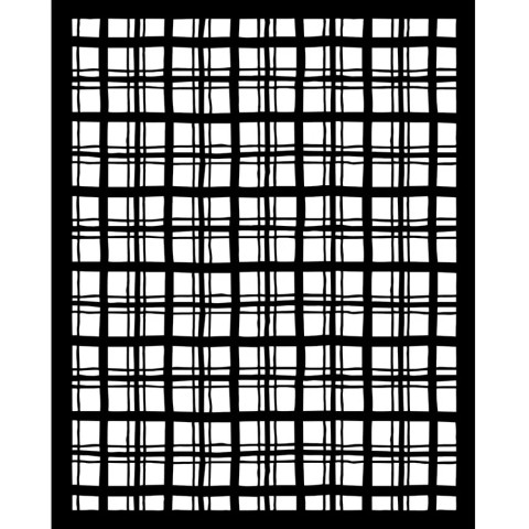 Sabluuna 20x25 cm - Stamperia Whispering Woods Thick Stencil Tartan Pattern