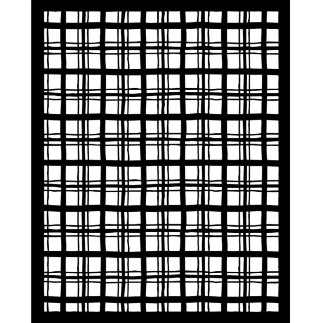 Bacc Pattern Sapluuna, Stamperia Whispering Woods Thick Stencil Tartan Pattern ...