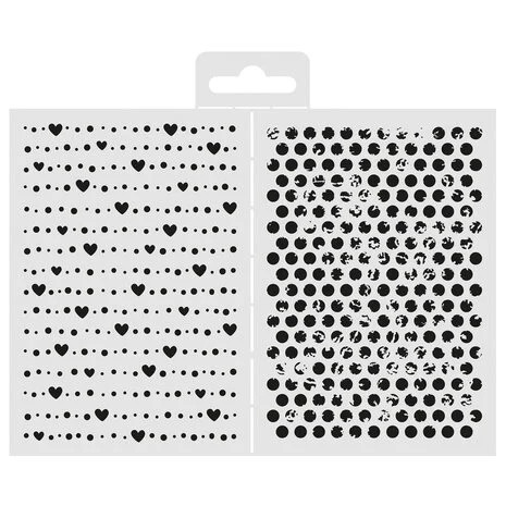 Sabluuna 18x13 cm - Aladine Stencil Hearts