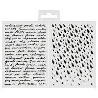 Sabluuna 18x13 cm - Aladine Stencil Written Words & Drops