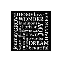 Sabluuna 12x12 cm - Stamperia Hidden Grove Thick Stencil Writings