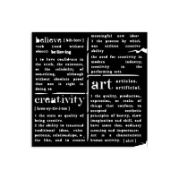 Sabluuna 12x12 cm - Stamperia Dictionary Thick Stencil
