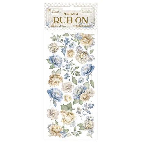 Siirtokuva 10x21 cm - Stamperia Timeless Rub-On Flowers