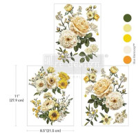 Siirtokuva 27x60 cm - Re-Design Middy Transfers Yellow Bliss