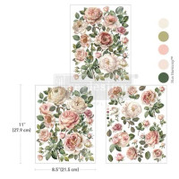 Siirtokuva 27x60 cm - Re-Design Middy Transfers Blush Blossoms