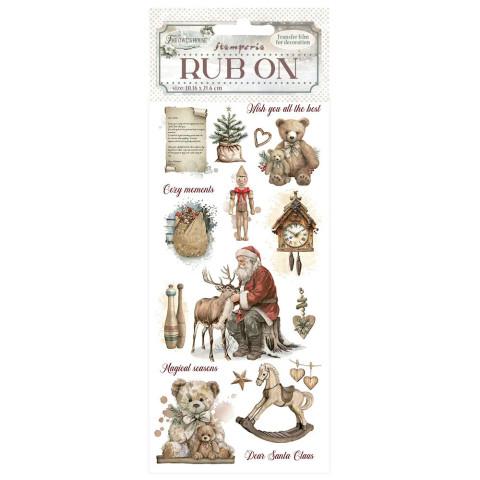 Siirtokuva 10x21 cm - Stamperia The Owl's House Rub-on Teddy Bears