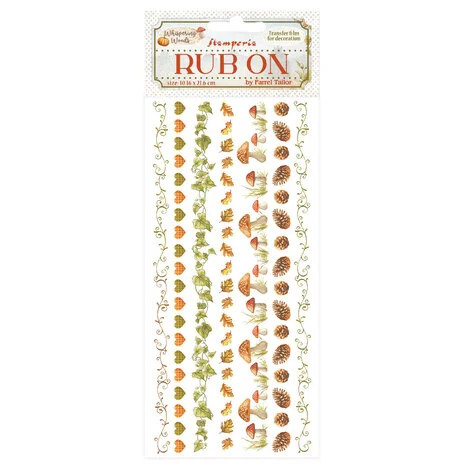 Siirtokuva 10x21 cm - Stamperia Whispering Woods Rub-On Stripes