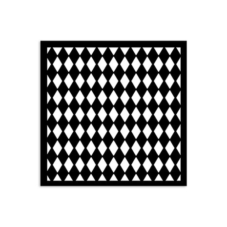 Sabluuna 12x12 cm - Stamperia Alice in Christmas Thick Stencil Rhombus Pattern