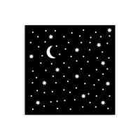 Sabluuna 12x12 cm - Stamperia Alice in Christmas Thick Stencil Stars and Moon