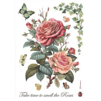 Riisipaperi 21x29 cm - Stamperia Big Rose Rice Paper