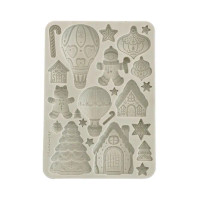 Koristemuotti 15x21 cm - Stamperia Candy Christmas Silicon Mould Gingerbreads