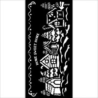 Sabluuna 12x25 cm - Stamperia Candy Christmas Thick Stencil Village